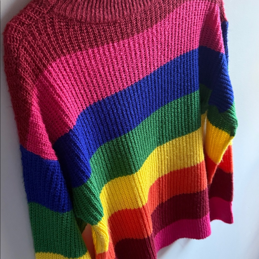 Colorful Striped Women's Sweater - Picture 2 of 4